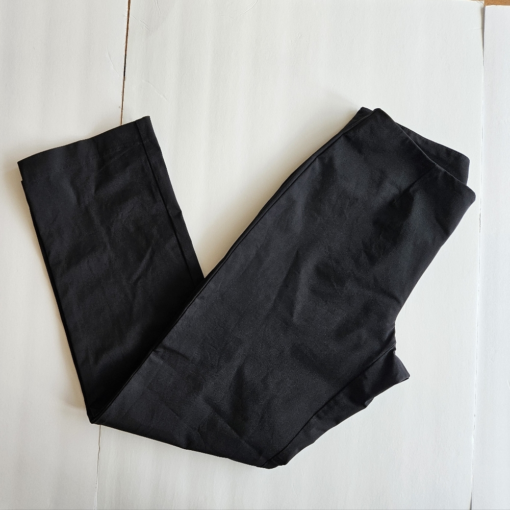 GAP women black stretch straight leg jean pant size 4 cotton/spandex